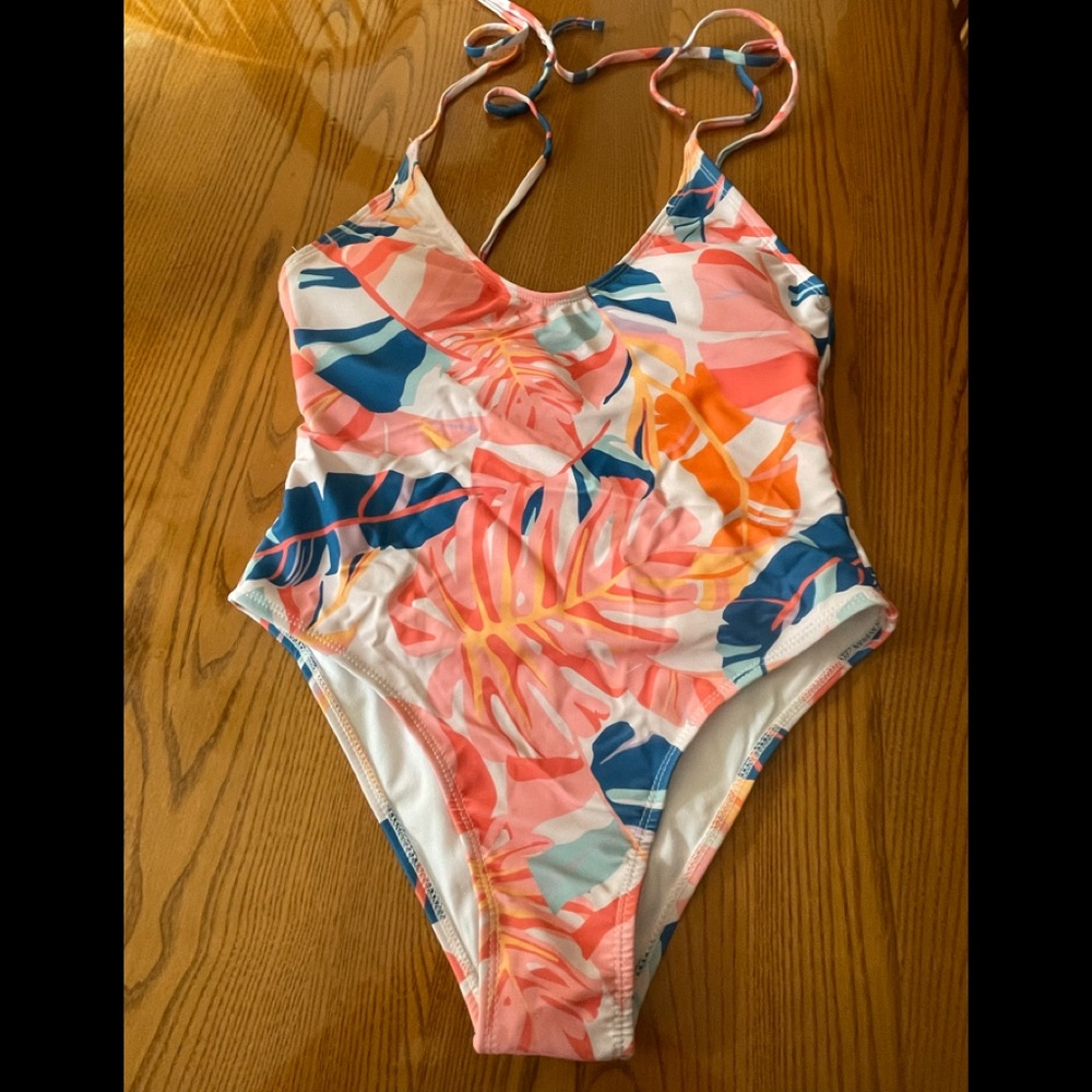 Pink Lilly Multi Palm Small swim Suit